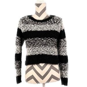 LAST CHANCE! Eyeshadow Eyelash Striped Sweater - Size M